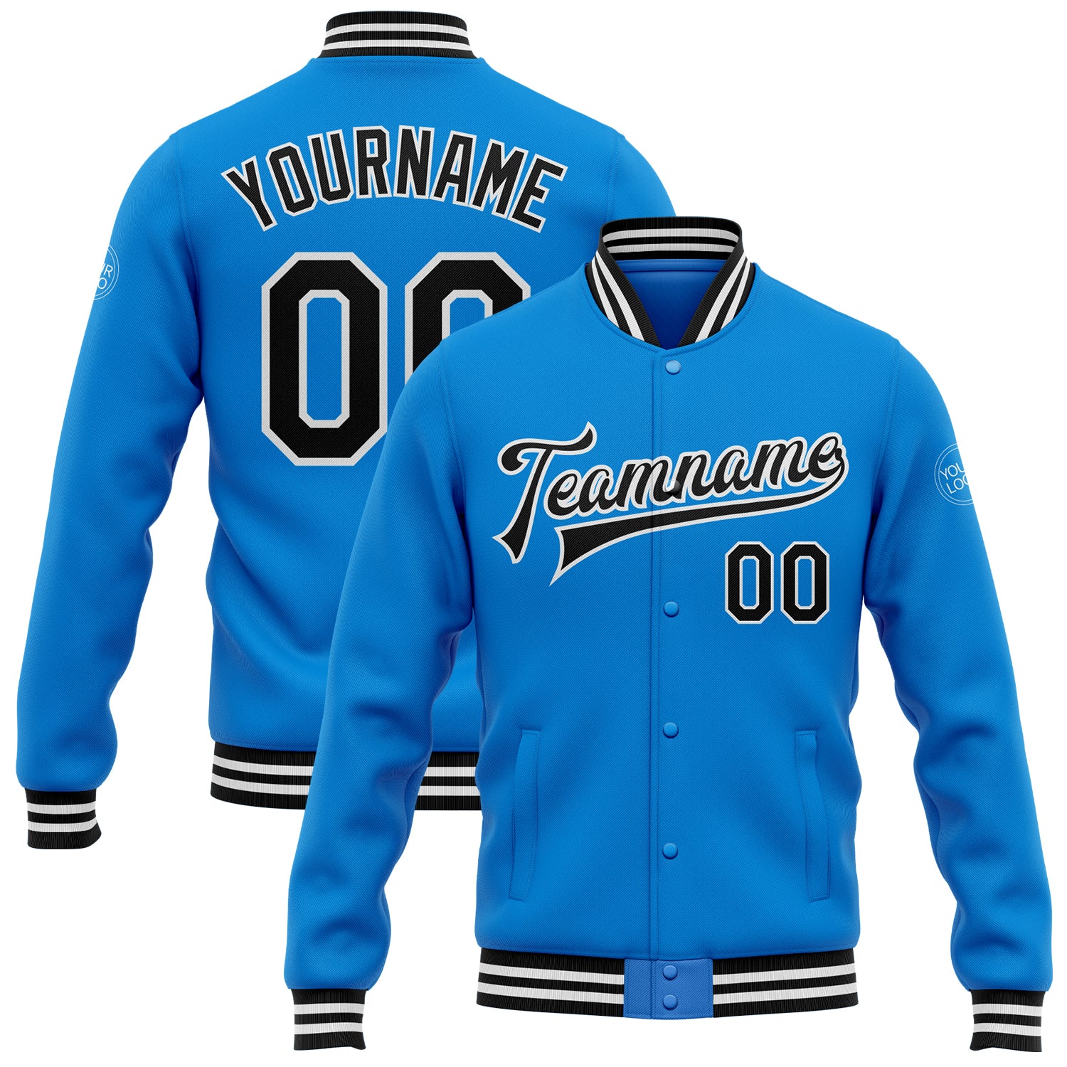 Blue and 2025 black letterman jacket