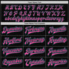 Custom Black Pink Pinstripe Teal Bomber Full-Snap Varsity Letterman Jacket