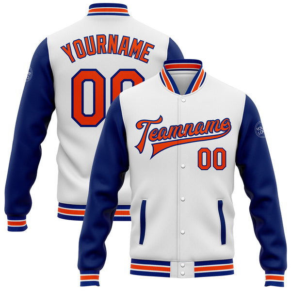 MLB New York Mets Blue Orange Varsity Jacket - Maker of Jacket