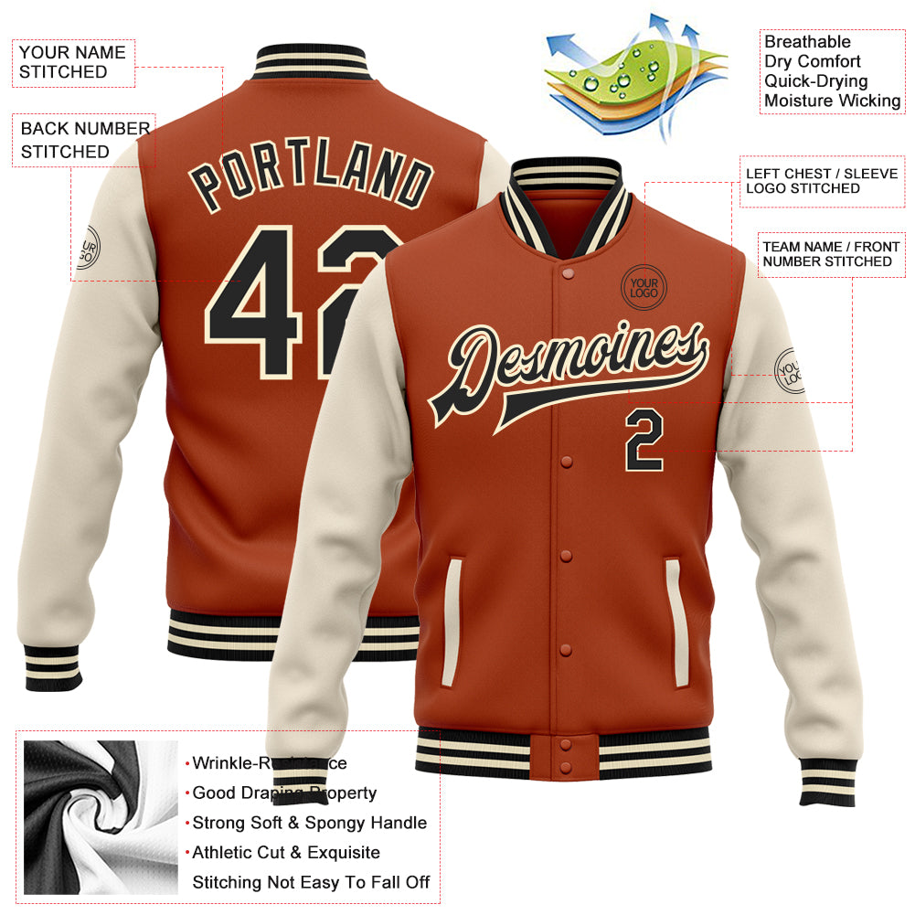 BomberVarsity Letterman Baseball School Team Basketball Jackets