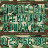 Custom Camo Kelly Green-White Geometric Camouflage 3D Bomber Full-Snap Varsity Letterman Salute To Service Jacket