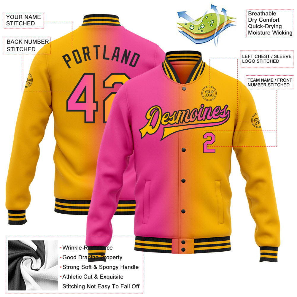 Fashionable black varsity jacket yellow For Comfort And Style