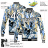 Custom Camo White-Black Boho Style 3D Pattern Design Bomber Full-Snap Varsity Letterman Salute To Service Jacket