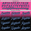 Custom Pink Light Blue-Black Bomber Full-Snap Varsity Letterman Fade Fashion Jacket