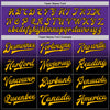 Custom Purple Gold-Black Bomber Full-Snap Varsity Letterman Fade Fashion Jacket