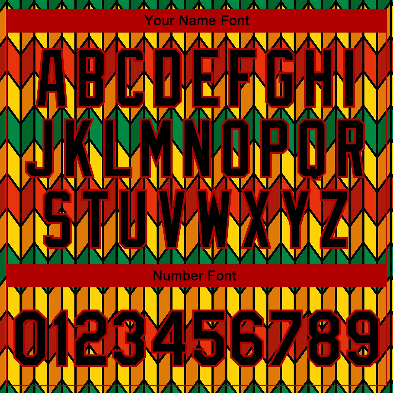 Custom Red Black Kelly Green-Gold Black History Month 3D Pattern Design Bomber Full-Snap Varsity Letterman Jacket