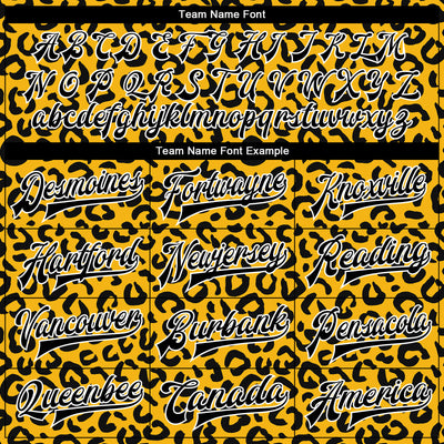 Custom Gold Black-White Leopard Print 3D Pattern Design Bomber Full-Snap Varsity Letterman Jacket