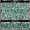 Custom White Kelly Green-Black Bright Leopard Print 3D Pattern Design Bomber Full-Snap Varsity Letterman Jacket