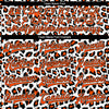 Custom White Orange-Black Leopard Print 3D Pattern Design Bomber Full-Snap Varsity Letterman Jacket