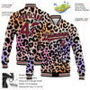 Custom City Cream Crimson-Black Leopard Print 3D Pattern Design Bomber Full-Snap Varsity Letterman Jacket