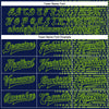 Custom Navy Neon Green Halftone 3D Pattern Design Bomber Full-Snap Varsity Letterman Jacket