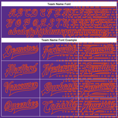 Custom Purple Orange-White Halftone 3D Pattern Design Bomber Full-Snap Varsity Letterman Jacket