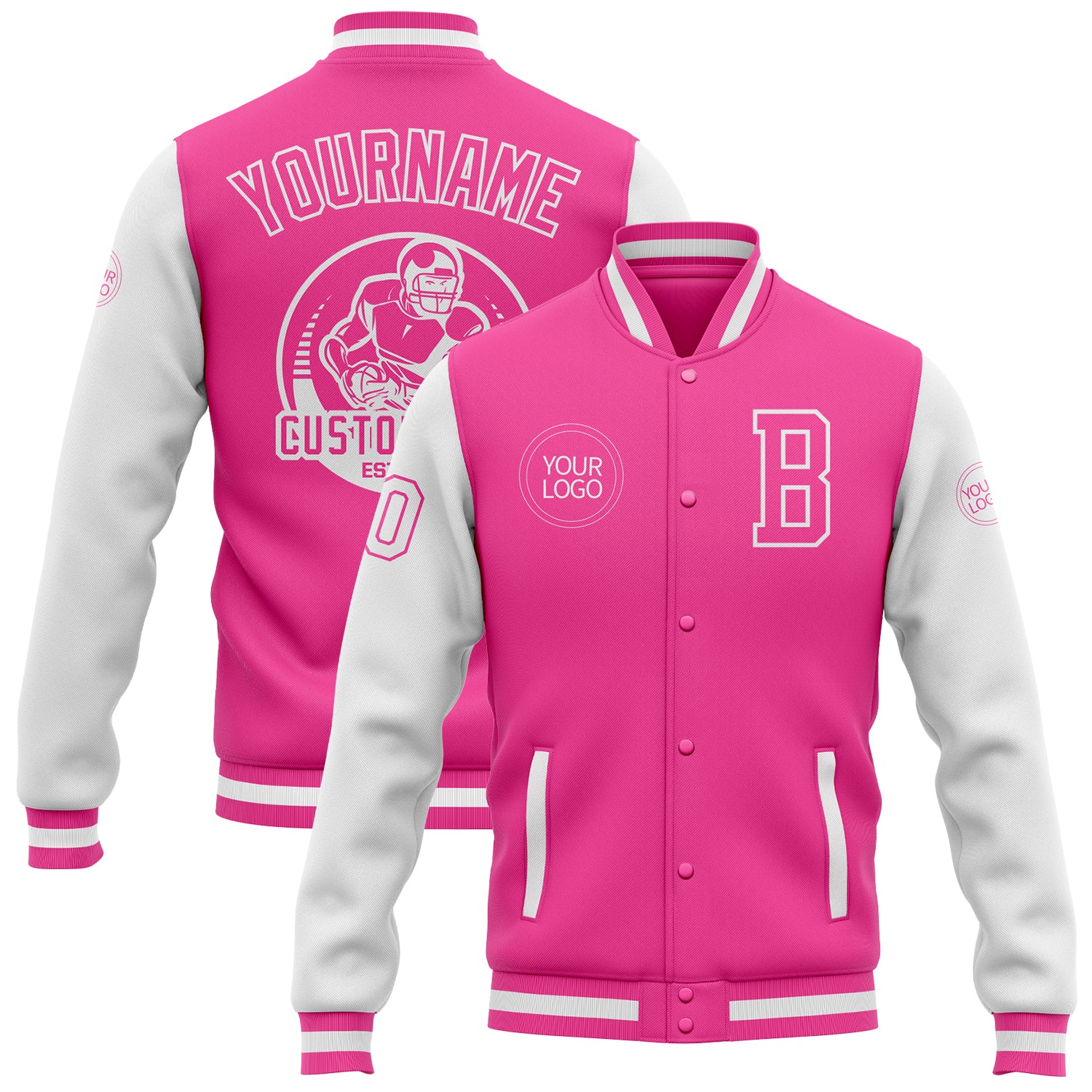 Pink and white bomber jacket hotsell