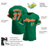 Custom Kelly Green Orange-White Authentic Baseball Jersey