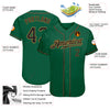 Custom Kelly Green Black Pinstripe Black-Old Gold Authentic Baseball Jersey