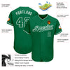 Custom Kelly Green Kelly Green-White Authentic Baseball Jersey