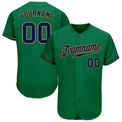 Custom Neon Green Baseball Jersey Pink-Navy Authentic - FansIdea