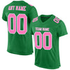 Custom Grass Green Pink-White Mesh Authentic Football Jersey