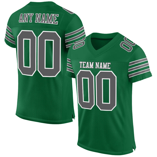 Women's Eagles Kelly Green Gold Jersey - All Stitched