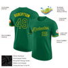 Custom Kelly Green Kelly Green-Gold Performance T-Shirt