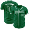 Custom Kelly Green Kelly Green-White Authentic Baseball Jersey