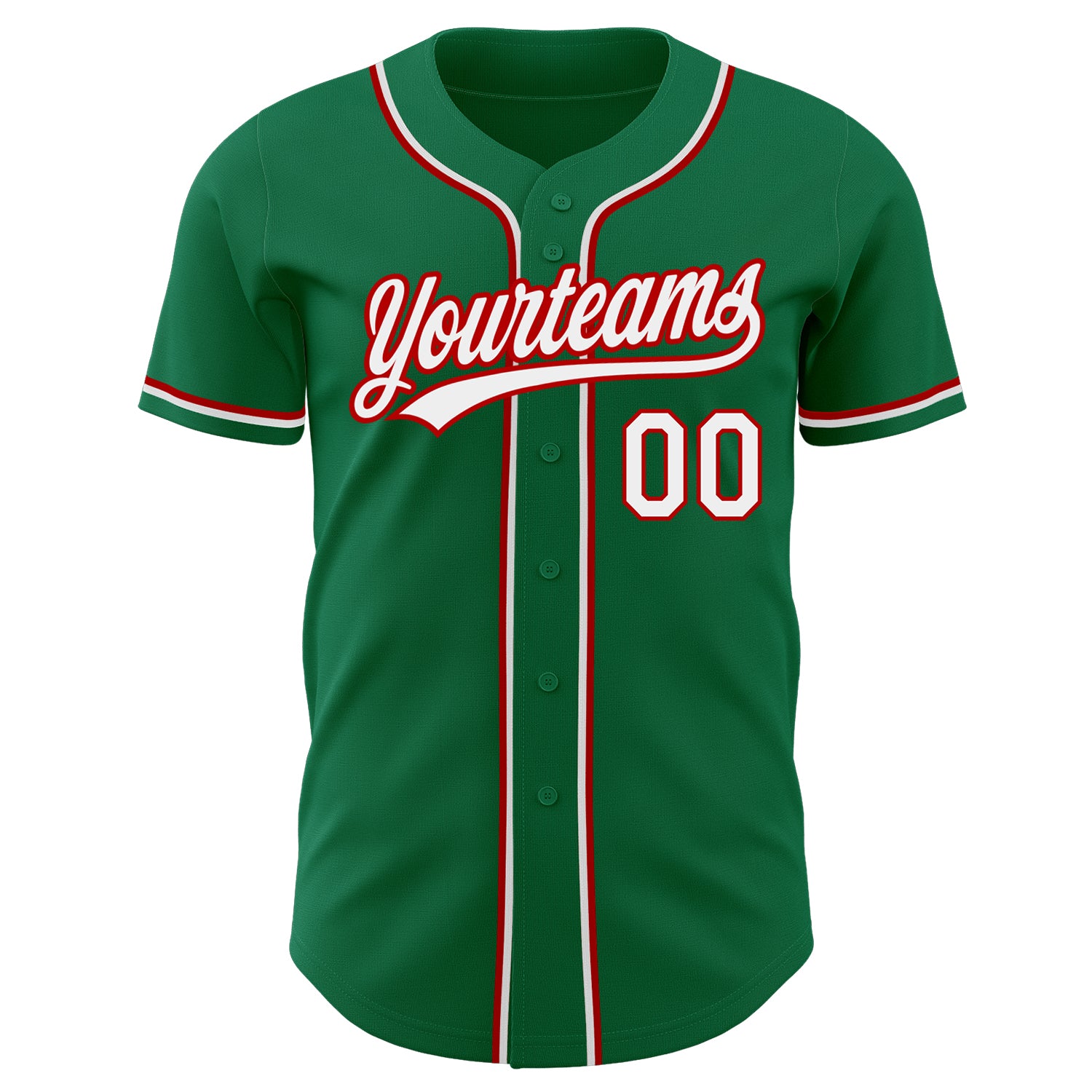 Custom Two Tone Baseball Jersey White Kelly Green-Red Authentic Mexico -  FansIdea