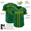 Custom Kelly Green Kelly Green-Gold Authentic Baseball Jersey