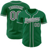 Custom Kelly Green Steel Gray-White Authentic Baseball Jersey