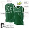 Custom Kelly Green White Authentic Throwback Basketball Jersey