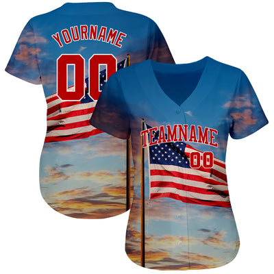 Custom Christmas Baseball Jersey Red Red-White 3D Authentic - FansIdea