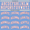 Custom Light Blue White-Orange Authentic Throwback Basketball Jersey