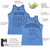 Custom Light Blue Light Blue-Navy Authentic Throwback Basketball Jersey