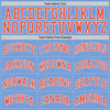 Custom Light Blue Orange-White Authentic Throwback Basketball Jersey