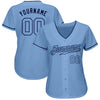 Custom Light Blue Light Blue-Navy Authentic Baseball Jersey