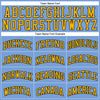 Custom Light Blue Gold-Black Authentic Throwback Basketball Jersey