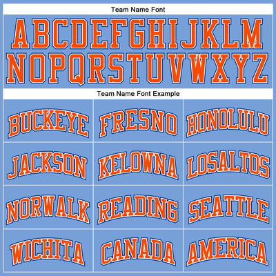 Custom Light Blue Orange-Royal Authentic Throwback Basketball Jersey