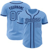 Custom Light Blue Light Blue-Navy Authentic Baseball Jersey