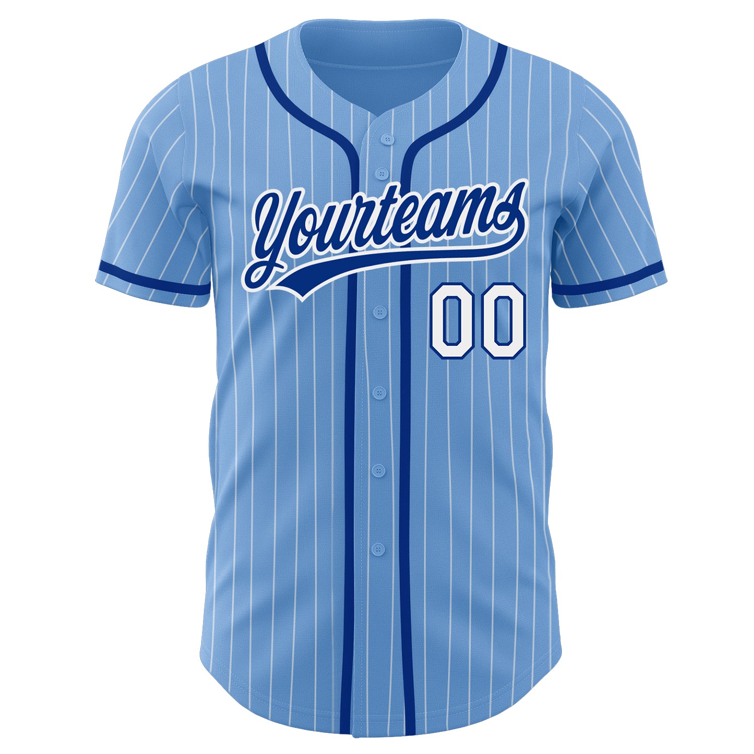 Blue pinstripe baseball jersey online