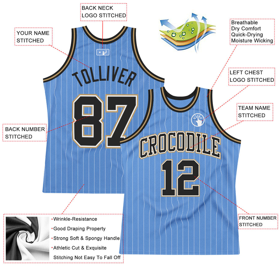 Custom Light Blue Basketball Jerseys Women's Men's Youth