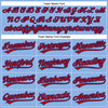 Custom Light Blue Red Pinstripe Royal Authentic Baseball Jersey