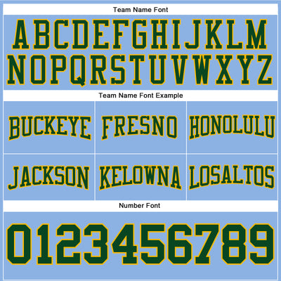 Custom Stitched Light Blue Green-Gold Football Pullover Sweatshirt Hoodie