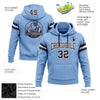 Custom Stitched Light Blue Brown-White Football Pullover Sweatshirt Hoodie