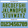 Custom Light Blue Green-Yellow Authentic Baseball Jersey