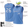 Custom Light Blue White-Royal Authentic Throwback Basketball Jersey