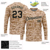 Custom Camo Black-Cream Salute To Service Long Sleeve Performance T-Shirt