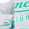 Custom Gray Kelly Green-White Authentic Baseball Jersey