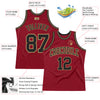 Custom Maroon Black-Old Gold Authentic Throwback Basketball Jersey