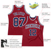 Custom Maroon Navy-White Authentic Throwback Basketball Jersey