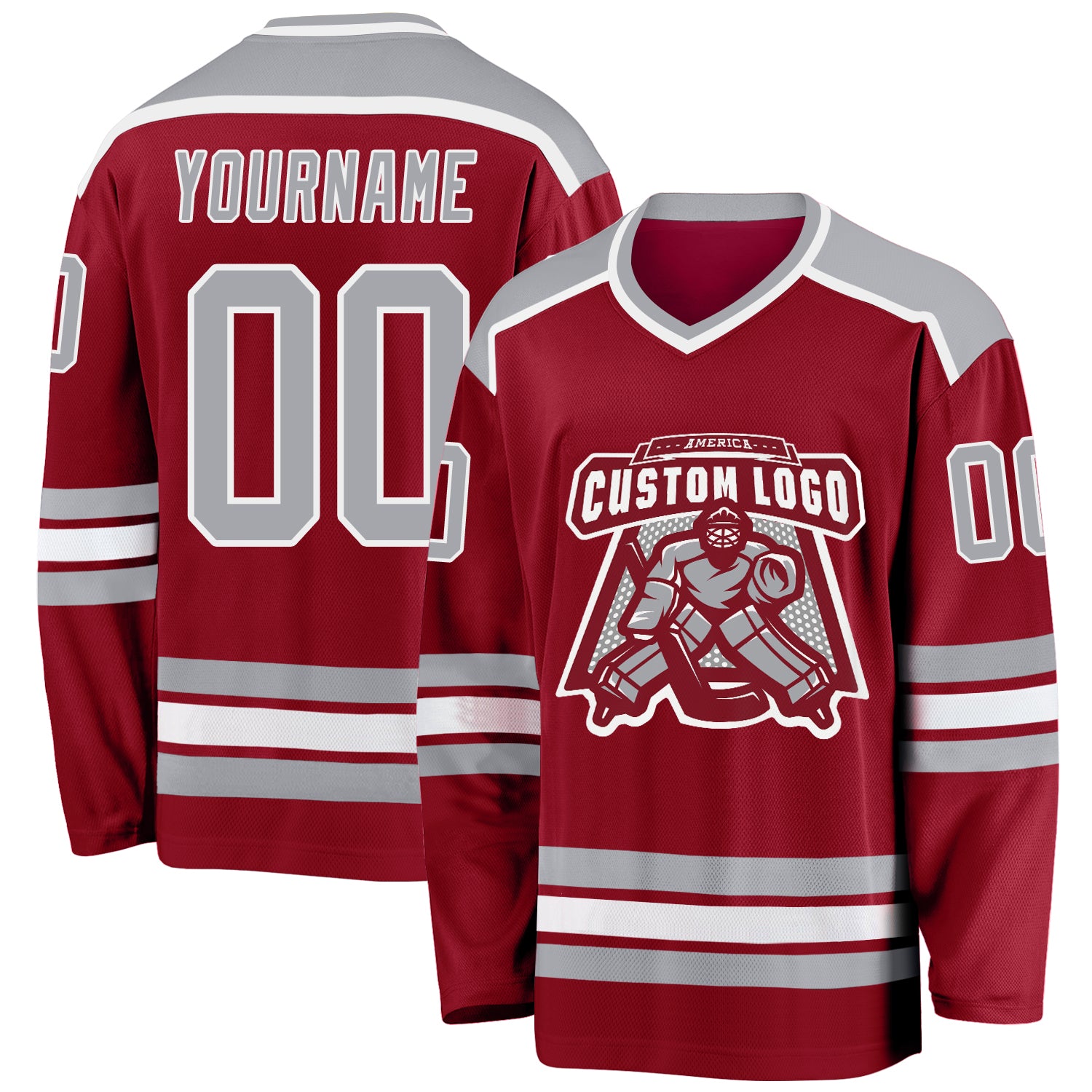 Burgundy hockey jersey hotsell