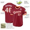 Custom Maroon White-Orange Authentic Throwback Baseball Jersey